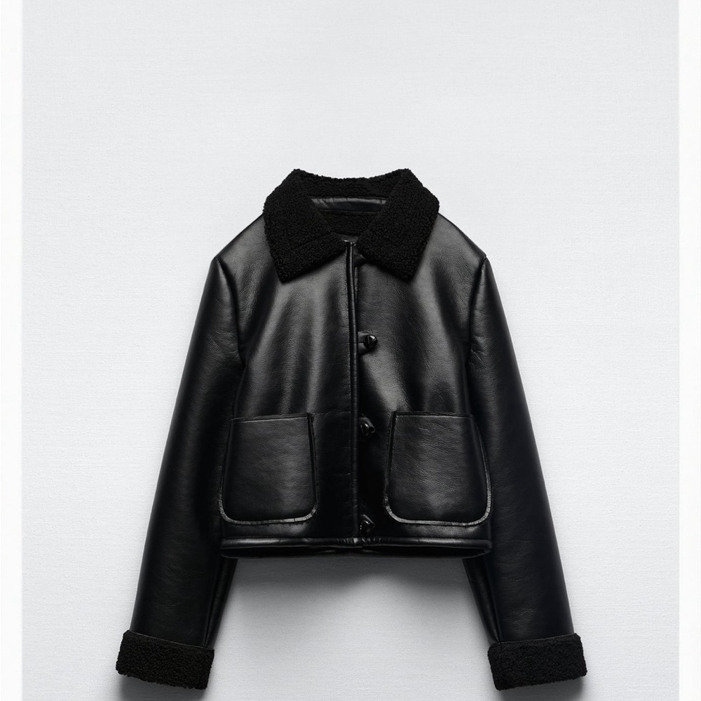 Zara double faced leather jacket